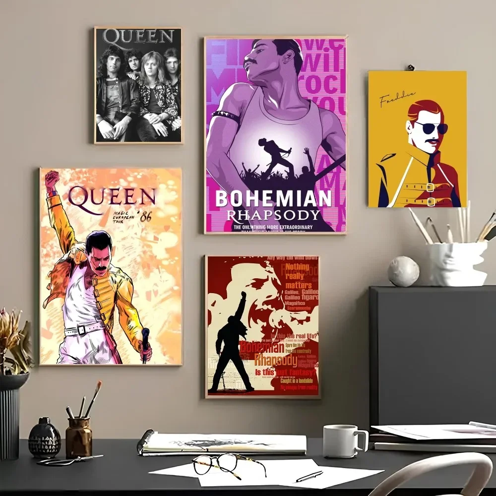 ملصق رابسودي بوهيمي ، ملصقات جدارية ، جداريات فنية ، لوحة كاواي عالية الدقة ، فريدي ميركوري ، كوين ، هدايا ، 1 *