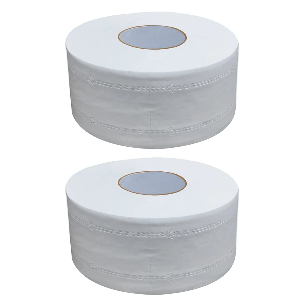 2Pcs Wood Pulp Based Large Toilet Soft Tissue for Home Bathroom Kitchen Office Daily Use