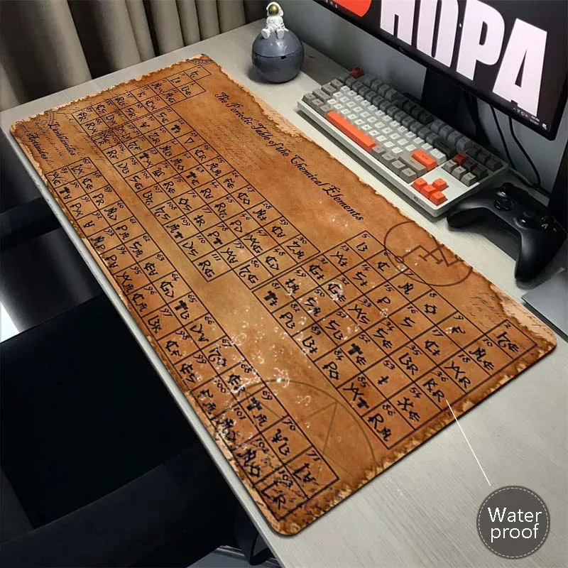 Podkładka pod mysz układ okresowy duża mata mysz do gier podkładka pod mysz gamingową klawiatura Speed klocki wodoodporne stolik gumowy dywan Gamer Deskmat