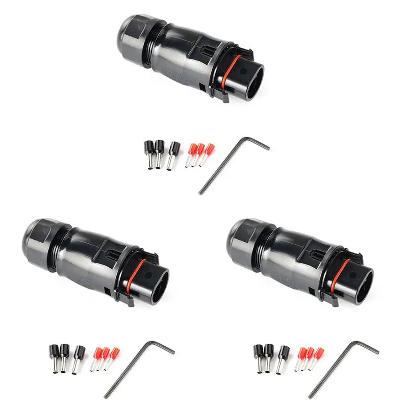 X64A-3X Solar PV Connector Plug Waterproof IP68 4000V 40A For Solar PV System Panel Parallel Protection Kit LY01-Male