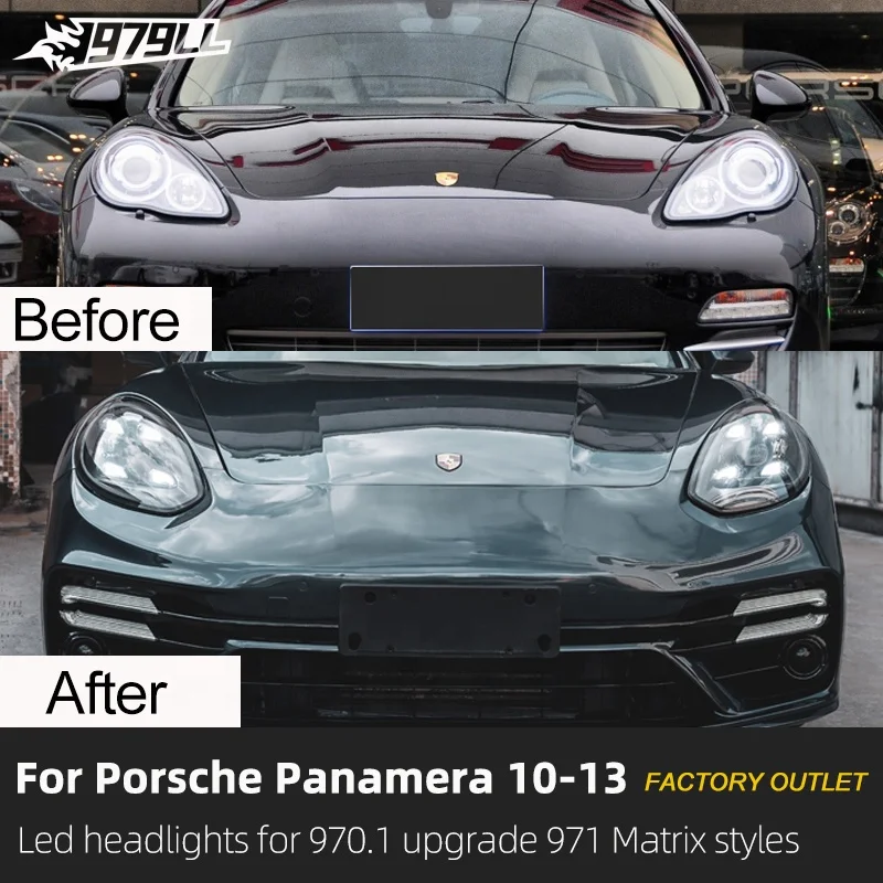 Car Accessories LED Headlights for Porsche Panamera 970.2 2014-2017 Upgrade 2021 Pdls Style