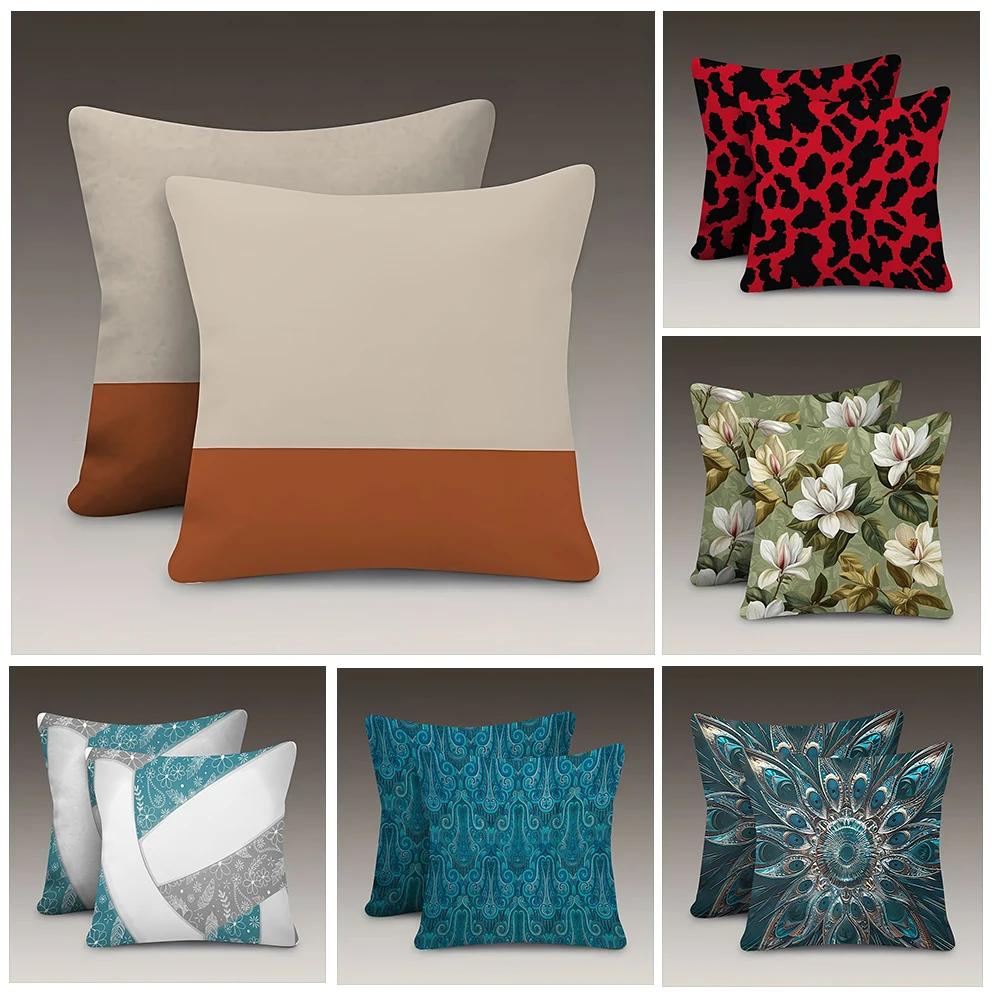 

Pillowcase with Two-tone Chic DesignCushion covers, zippered, decorative pillowcases, 45x45 cover sleeves