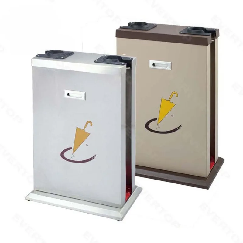 Stainless Steel Double Slot Umbrella Wrapping Machine with Plastic Bags, Metal Umbrella Bag Wrapping Machine