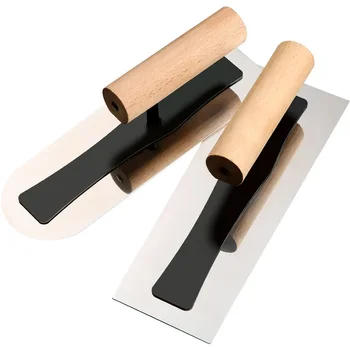 Professionale In Acciaio Inox Gesso Spatola con Manico In Legno Intonacatrice Cemento Spatola Strumenti di Costruzione