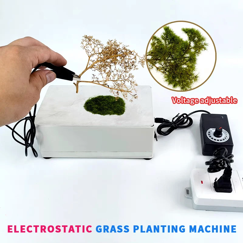 Static Grass Machine for Realistic Model Landscapes - Scale Flocking Applicator, Miniature Terrain Grass Planting Tool 1set