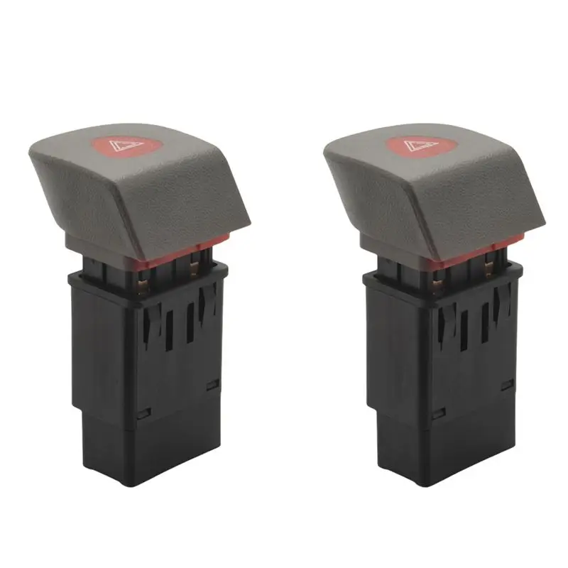 2X Car Hazard Emergency Light Flasher Switch For Renault Kangoo I 1997-2008 7700308821