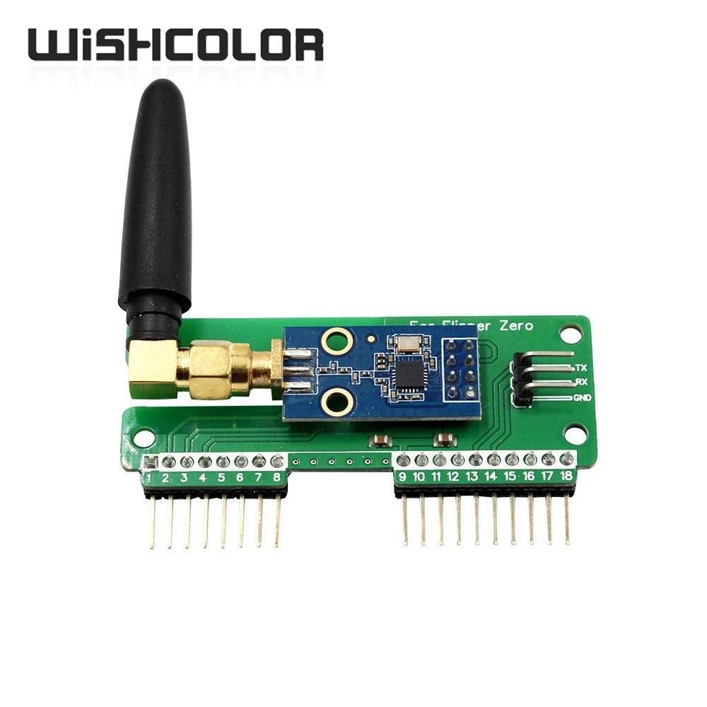 Wishcolor High Quality CC1101 Module External SubGhz 433MHz Transceiver Module with SMA Female Connector for Flipper Zero