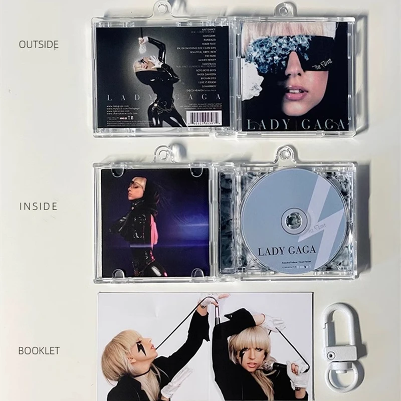 Lady Gaga Chromatica MINI Music CD Play Songs ARTPOP Album Joanne Key ring The Fame Cosplay Necklace Acrylic Pendant Accessories