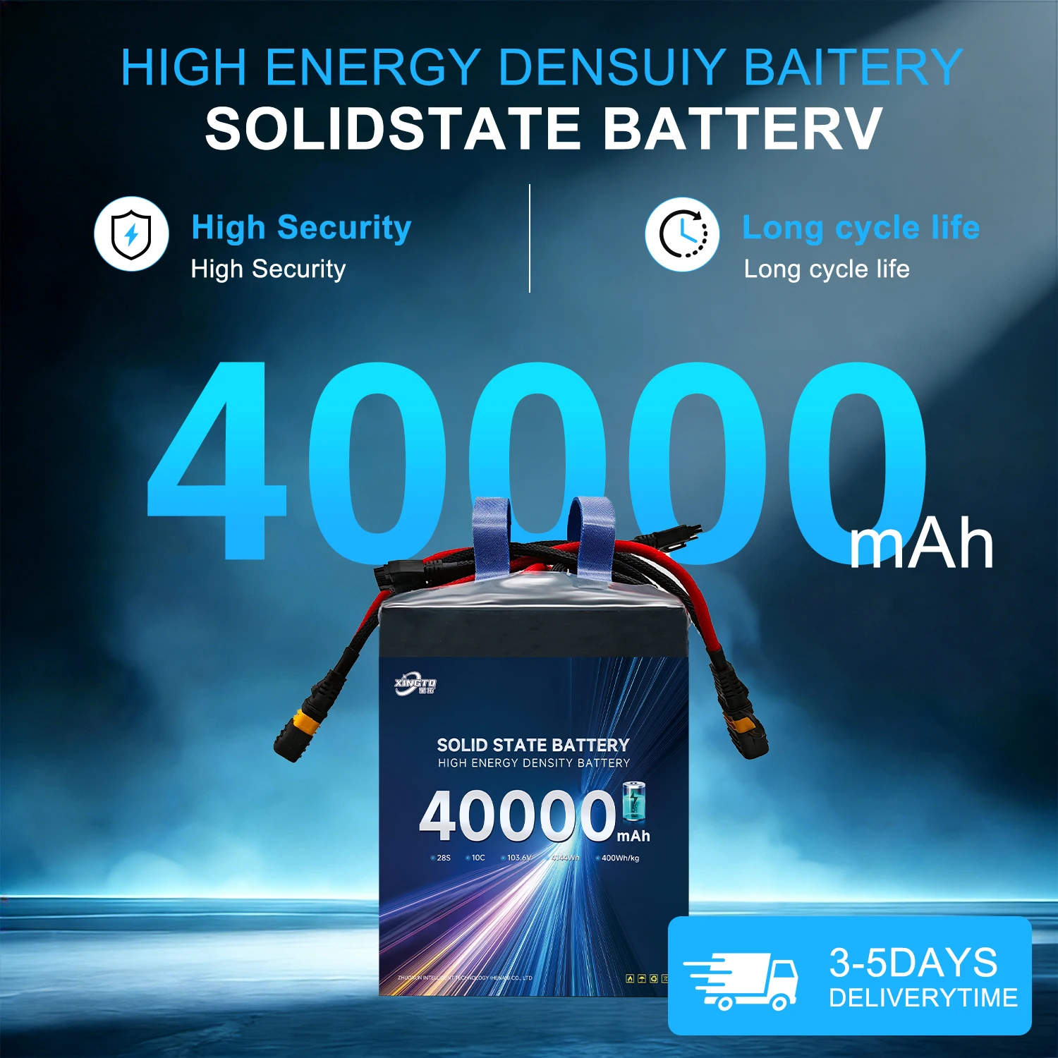 XINGTO Customized 28S 40000mAh Semi-Solid State Battery Ultra 40AH Heavy Lift Drone Industrial Equipment CE Large Long Time UAV