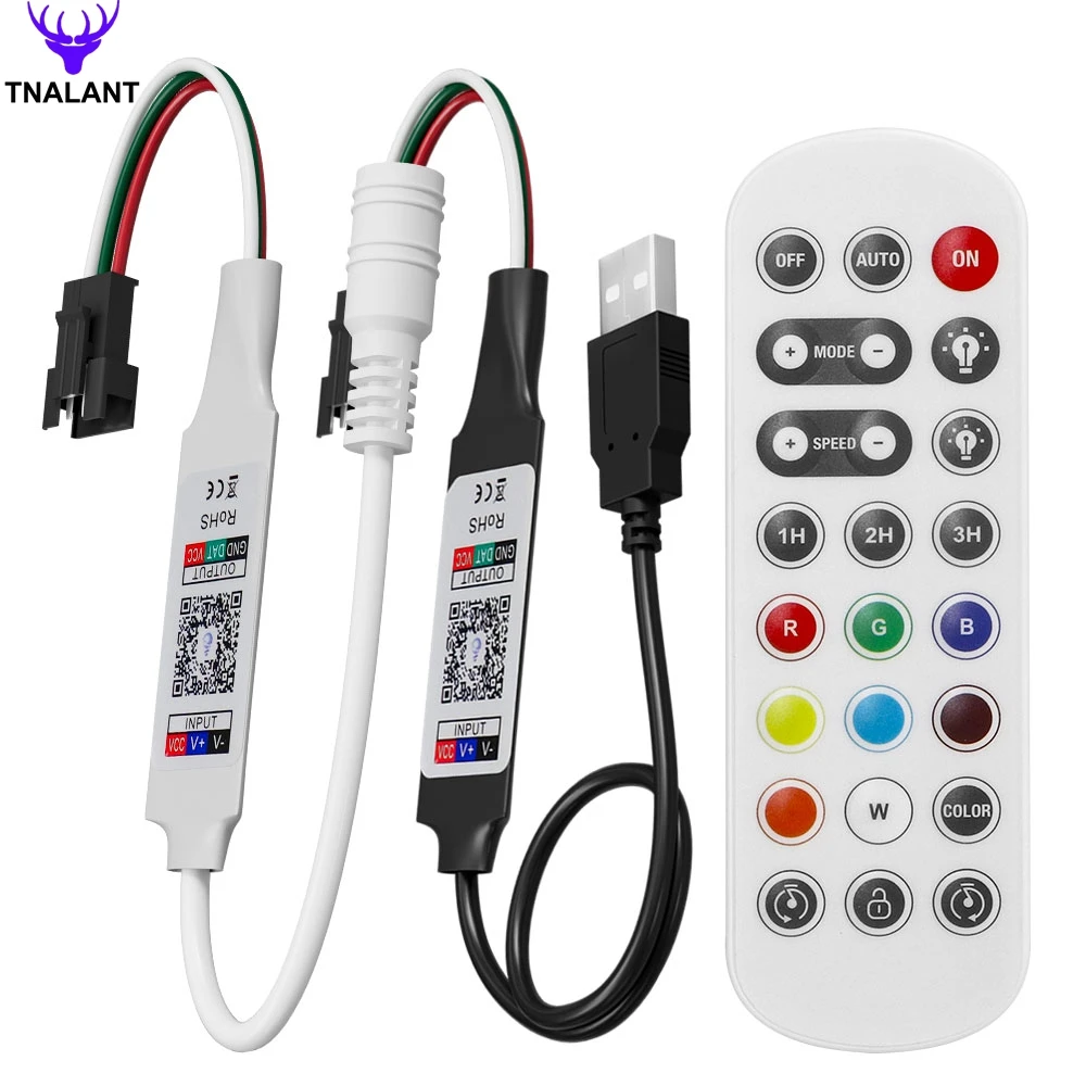 24Key Controller Bluetooth App Remote Control Build In MIC For WS2812B WS2811 SK6812 Addressable Led Strip DC5V 12V 24V