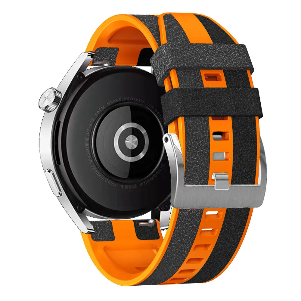 Leather Silicone Strap 22mm Watchbands For Xiaomi Mi Watch S1 Pro /S1 Active Color 2 /Mi Watch S2 46mm 42mm Belt Bracelet Correa