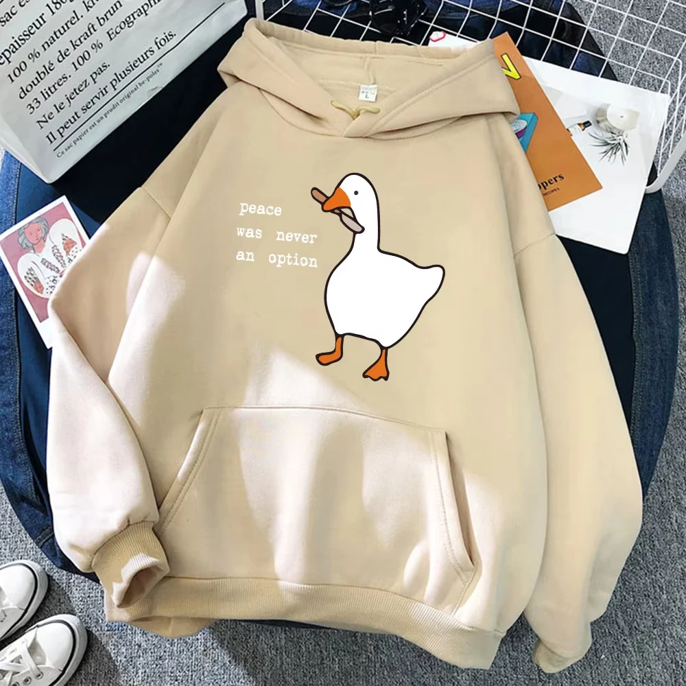 2025 New Peace Goose Printed Men's Hoodie Cute Casual Creative Fashion Men's and Women's Fashion Hoodie