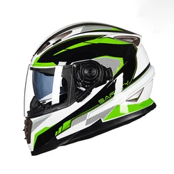 Full Face Motorcycle Helmet Men Women Dual Lens DOT Winter Safety Anti-Fog Waterproof Riding Motorbike Helmet Casco Motocross