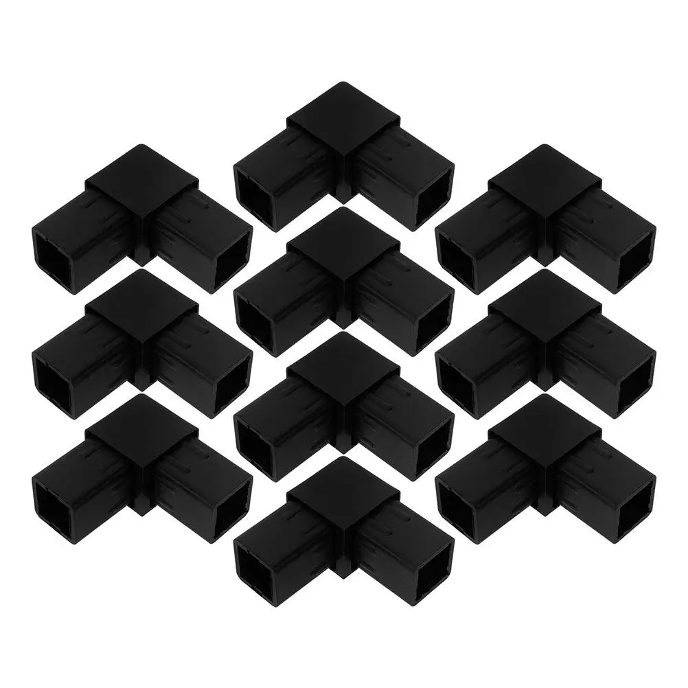 

20Pcs Square Tube Plastic Assembly Connector Easy Install Two Way Joiner for Ac Bracket Support Tubing Fittings