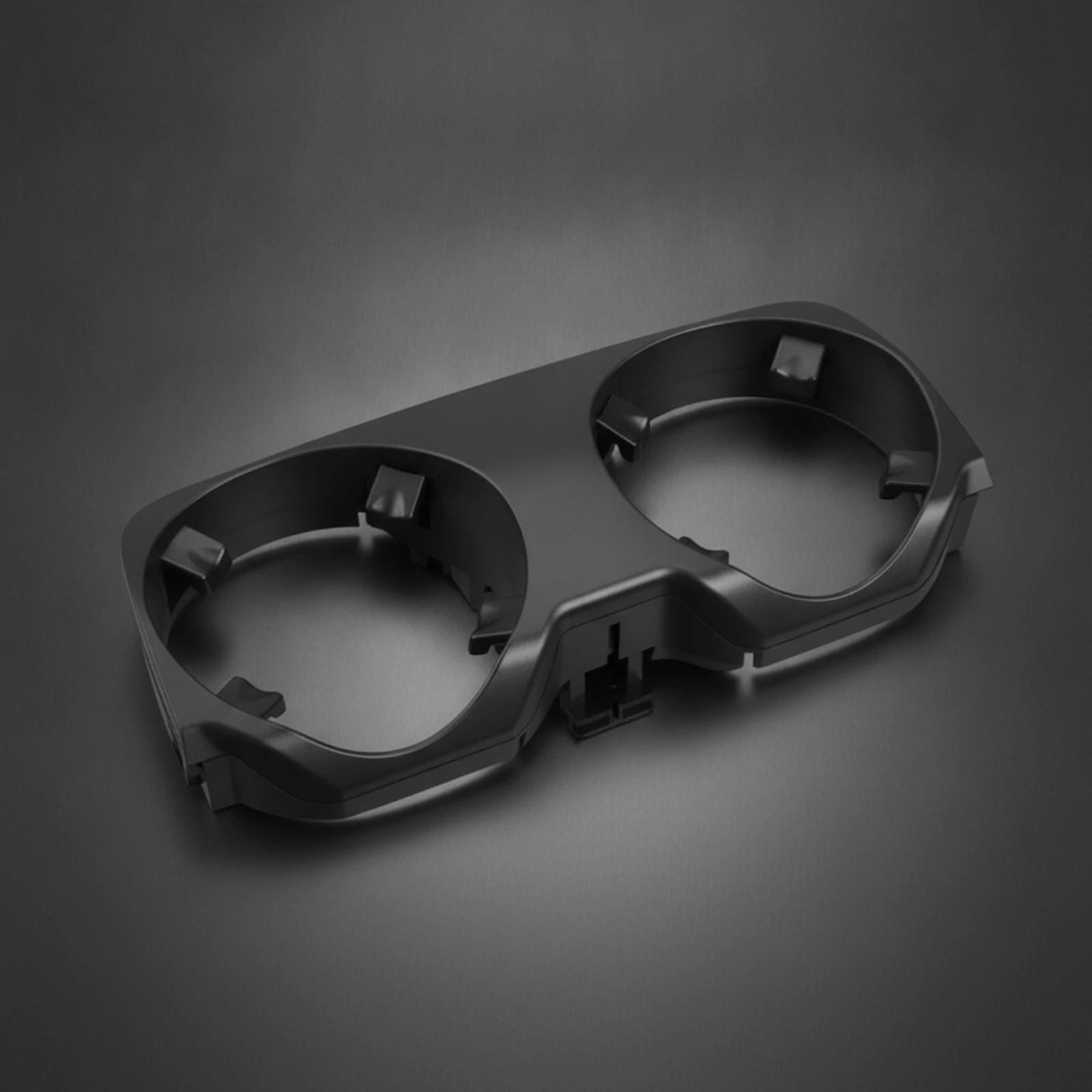 Double Cup Holder Insert Matte Black Double Cup Holder Slimline Secure for Center Console