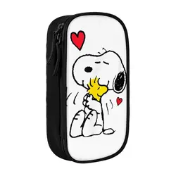 Peanuts Valentine Snoopy And Woodstock Lots Of Love Pencil Case Pen Holder Bags Student Big Students School Gift Pencil Box