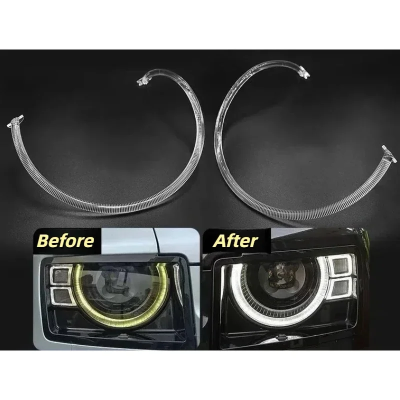 NEW Headlight DRL Tube Acrylic Light Guide Strip Light Bar Strip for Land Rover Defender 2021 2022 2023 Accessories