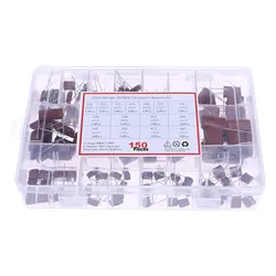 150pcs CBB Polypropylene Film capacitor 10nf-68nf 400v 630v CBB Capacitors Assortment Kit 10nF 22nF 47nF 100nF 220nF 470nF 560nF