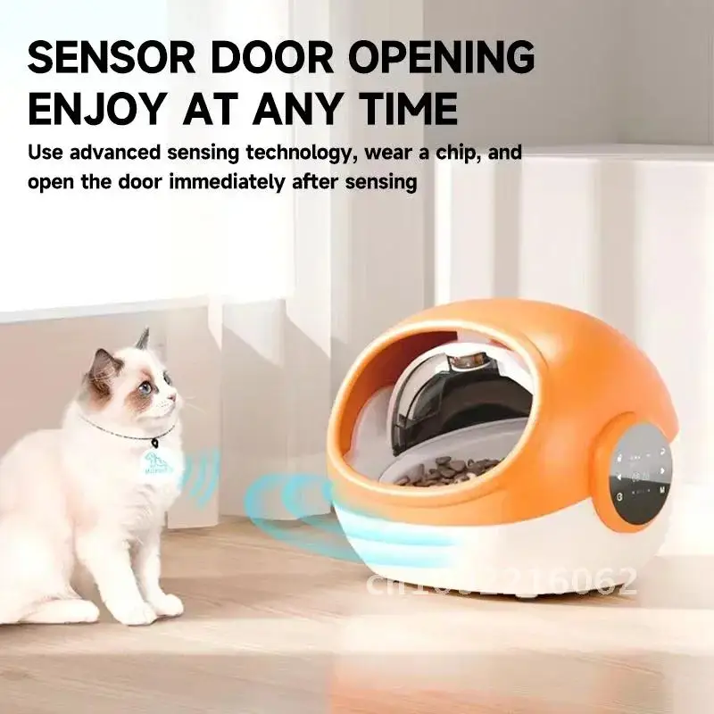 Cat Feeder,Automatic Cat Feeder Auto Dog Smart Food Microchip Pet Cats Feeder Food Dispenser And Microchip For Wet With Dry