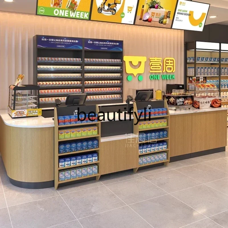 Cashier Supermarket Convenience Store Counter Cashier Desk Corner Fruit Shop Combination Front Bar Counter