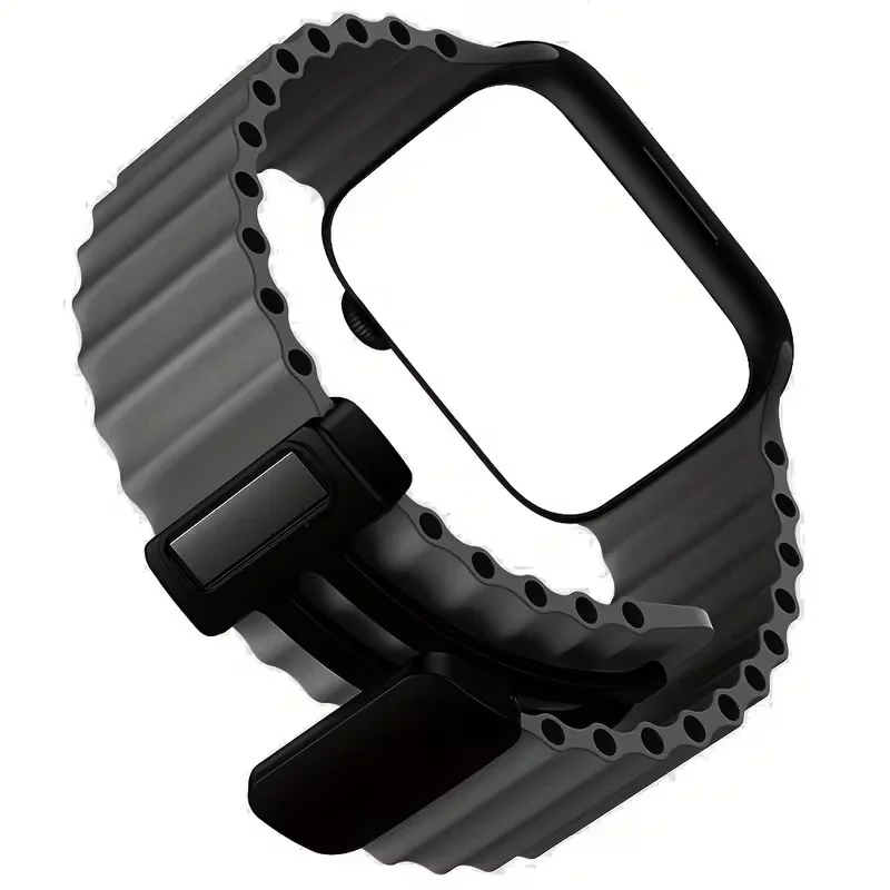 Magnetisches Silikonarmband für Apple Watch Band 42 mm 46 mm 49 mm 45 44 40 41 Ocean Sportbänder iWatch Serie 11 10 7 6 5 8 9 Ultra 3