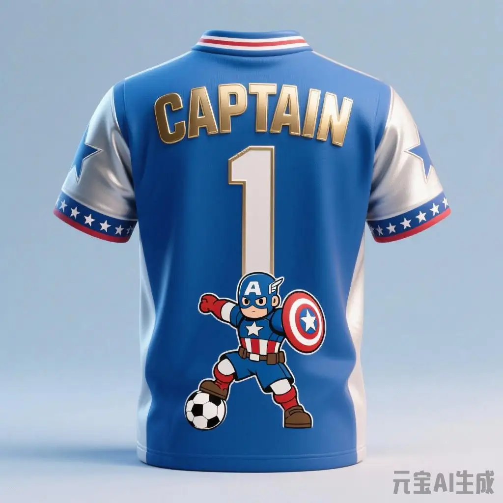 Camiseta de fútbol Marvel Captain America 1 Chibi, camiseta 3D de secado rápido para hombres, mujeres y niños, camiseta para fanáticos del fútbol de superhéroes