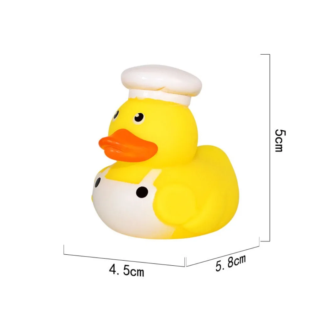 Venda quente pequeno pato amarelo criança brinquedos de borracha bonito brinquedos de água espremer som brinquedos engraçados crianças