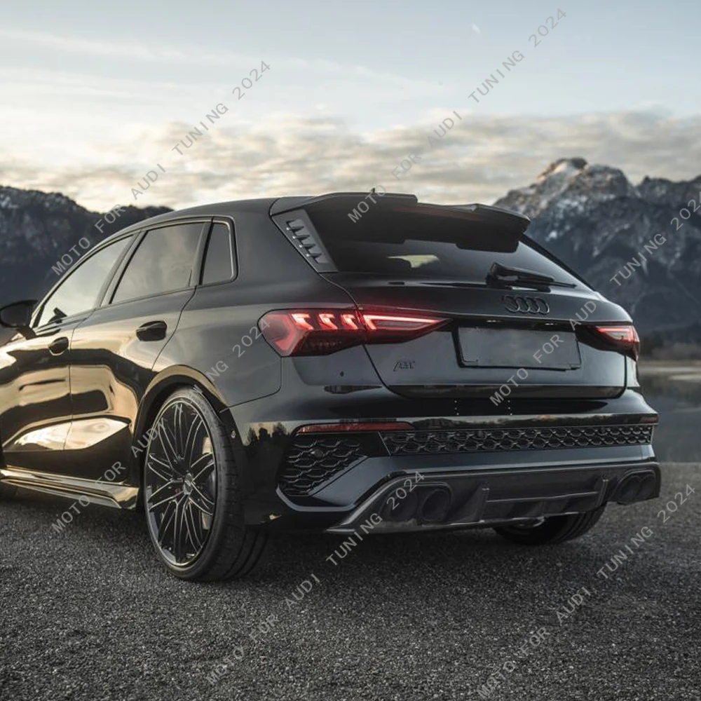 RS3-Style Heckseiten-Spoilerflügel für Audi A3 8Y S3 RS3 Sportback TFSI TDI S-line 2020-2026 Heckfenster-Canard-Splitter Karosserie-Kits – Detail 1