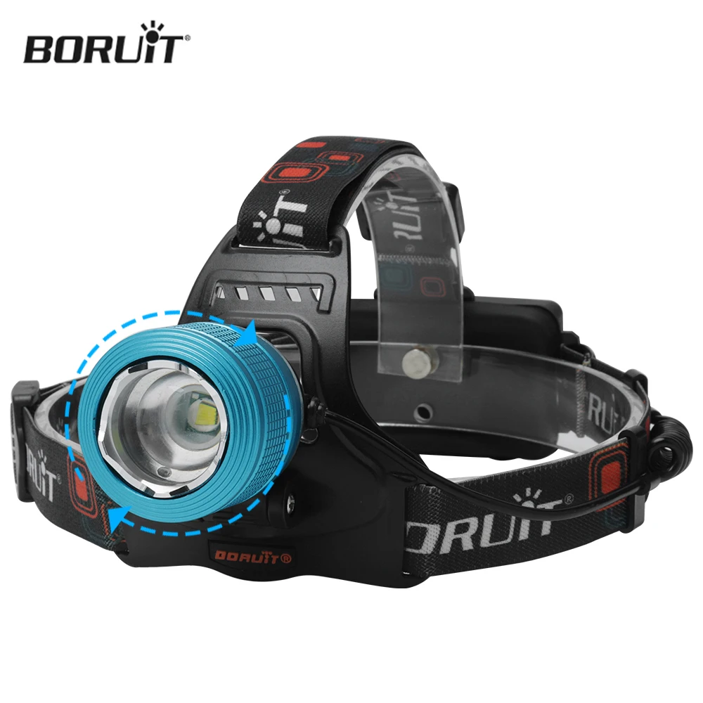 

BORUiT Power Light LED Headlamp Outdoor Fishing Head Flashlight Portable Lighting Camping Searchlight Headlight