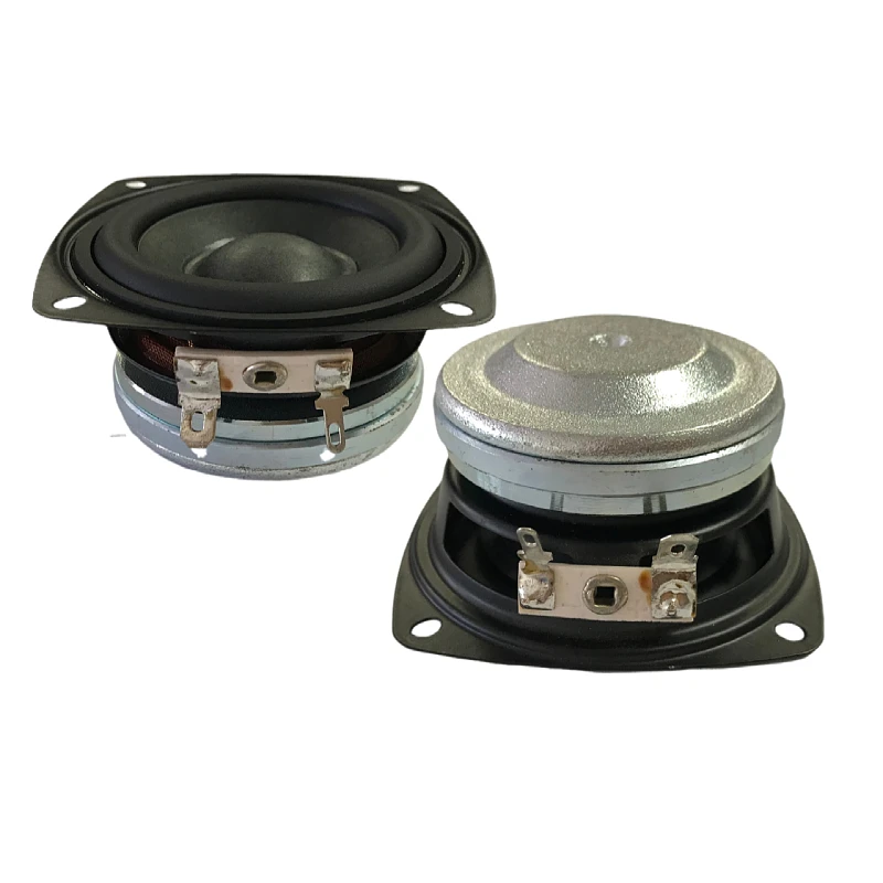 Square 73mm 4Ω/8Ω RMS Power 10W Horn Neodymium Magnetism  Speaker  2.75 Inch 90DB Paper Cone Rubber Edge Full Range Speaker