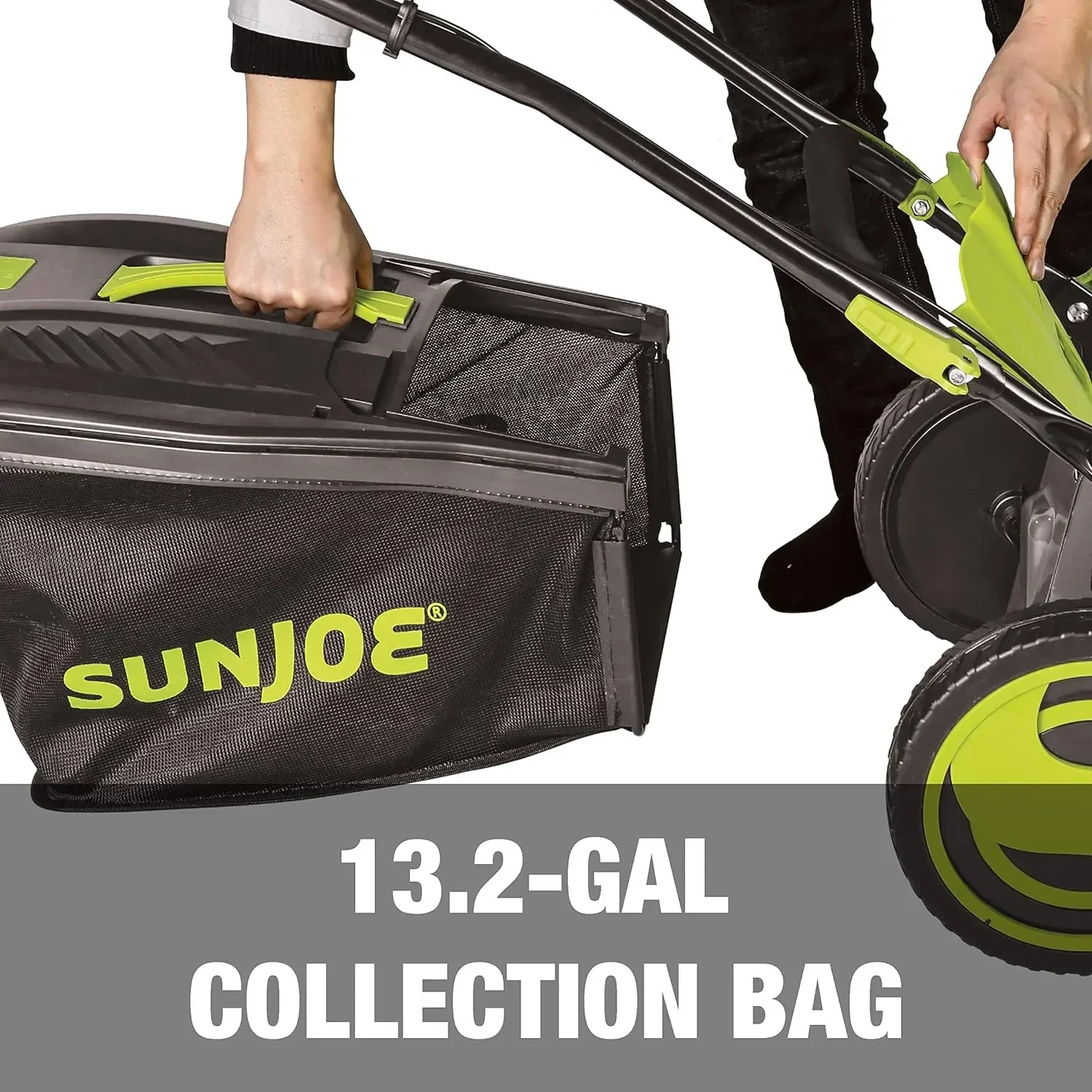 

A for 1100W Max Brushless Cordless Lawn Mower, 7-Position Mowing Height Adjustment w/Rear Collection Bag