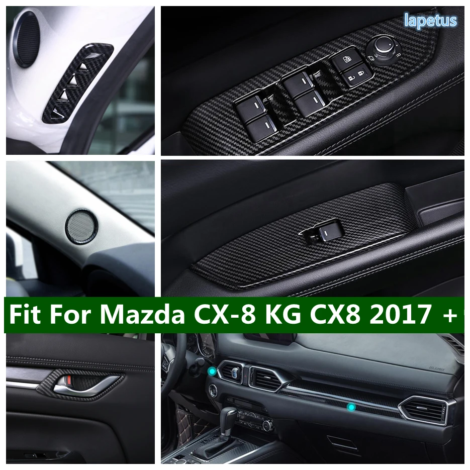 

Door Handle Bowl Decoration Frame Armrest Window Lift Button Cover Trim Car Accessories Fit For Mazda CX-8 KG CX8 2017 - 2021