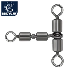 DNDYUJU 10pcs High Speed Rotation Double Connector Fish Hook Split Line Swivel Rolling Swivel Swivels Tackle Fishing Accessories