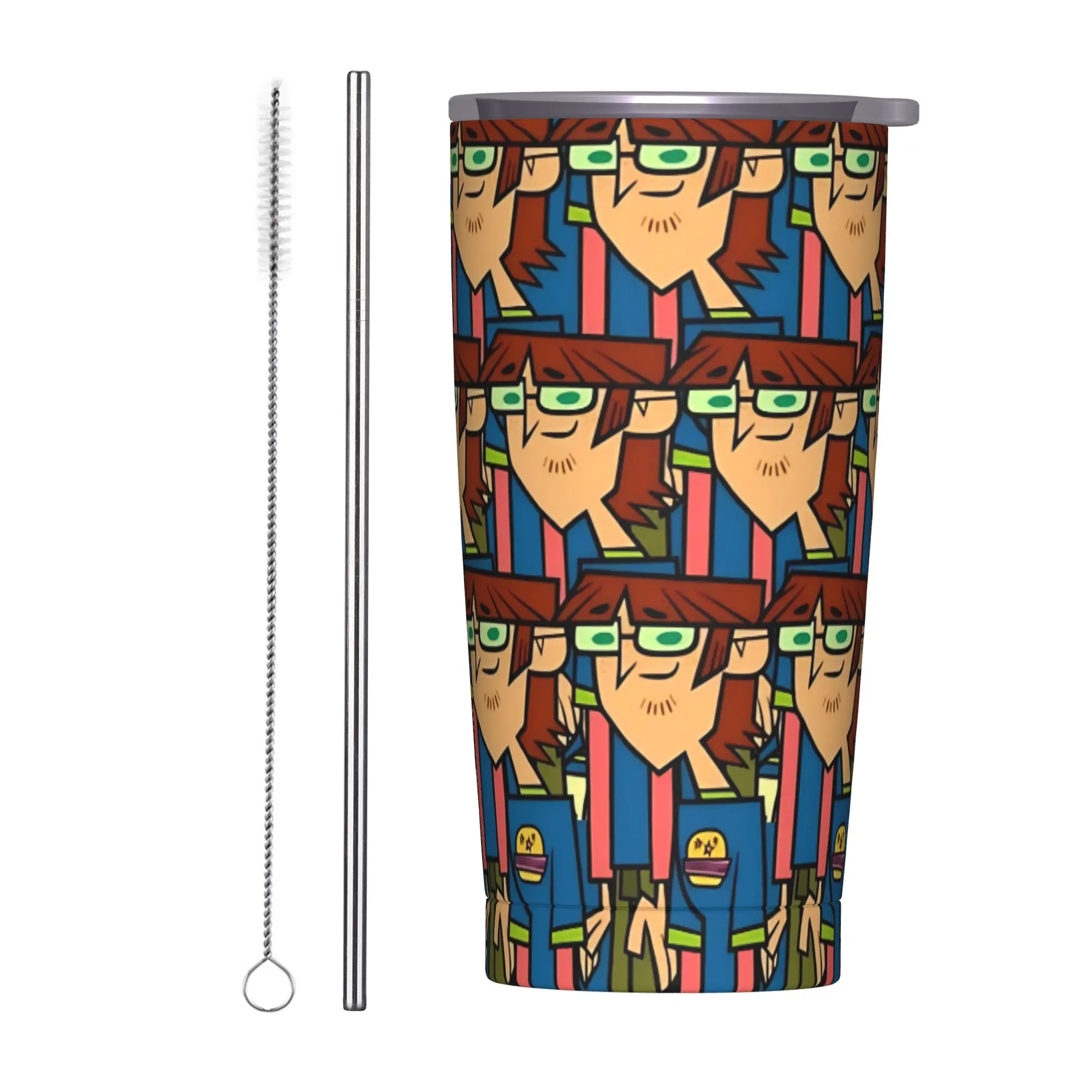 Totals Dramas Harold Insulated Tumbler with Lid  Stainless Steel Coffee Mugs Outdoor Travel Bottle Cups, 20oz
