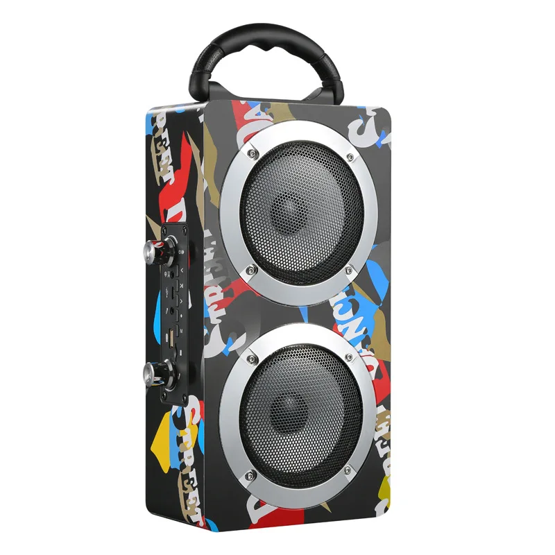 Haut-parleur Bluetooth portable haute puissance, caisson de basses sans fil, KTV familial, basses stéréo, système de cinéma maison, radio FM, TF, 60W