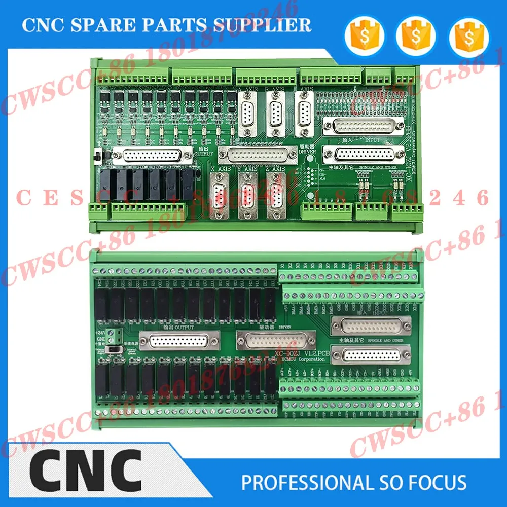 New Io Board Integrated Adapter Board With 4pcs Db25 Parallel Port Cable For Xc609 Xc709 Xc809 Series G Code Controller