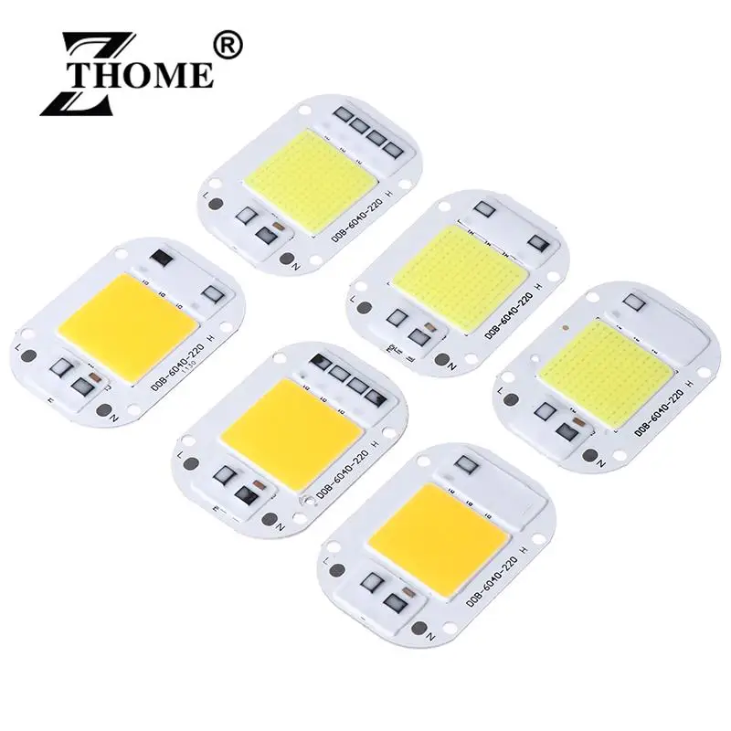 LED Chip 20W 30W 50W AC110 220V Smart COB Lampada perline Lampada a LED senza Driver Lampada fai da te Outdoor Chip Light Floodlight Spotlight