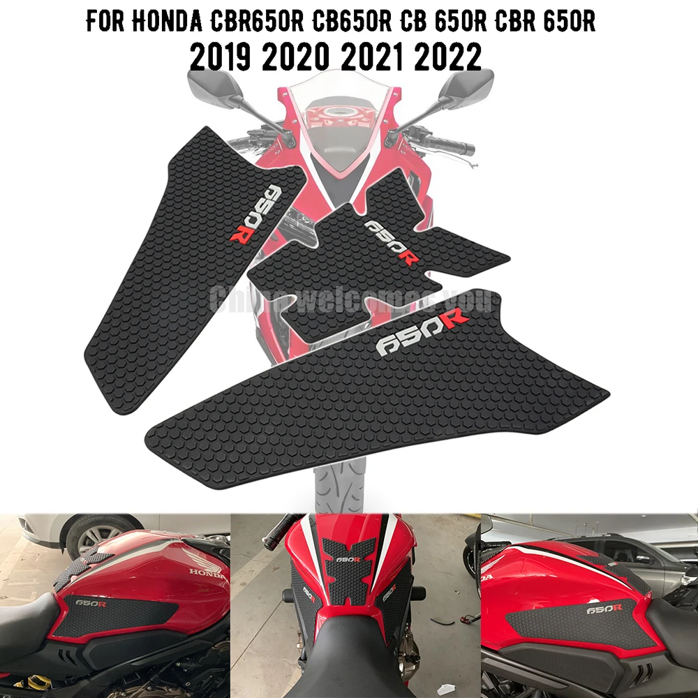 

For HONDA CBR650R 2019 2020 2021 CB650R 2018-2021 Protector Anti Slip Tank Pad Sticker Gas Knee Grip Traction Side Pad 3M Decal