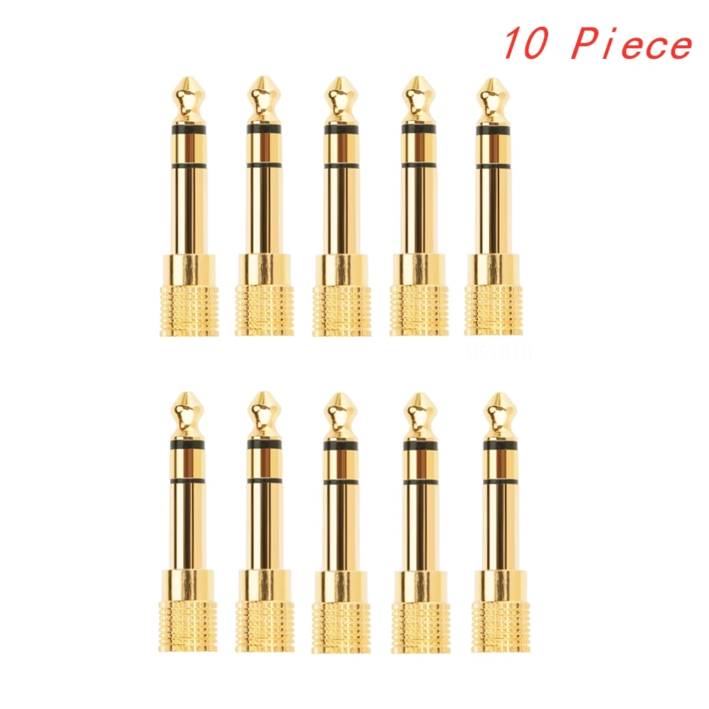 3.5mm to 6.5mm Gold-plated Audio Adapter to 6.5 Male Plug to 3.5 Female Jack Connector Adaptor