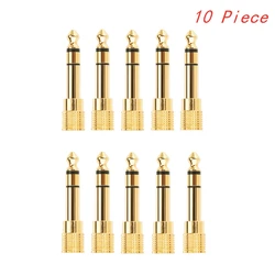 3.5mm to 6.5mm Gold-plated Audio Adapter to 6.5 Male Plug to 3.5 Female Jack Connector Adaptor