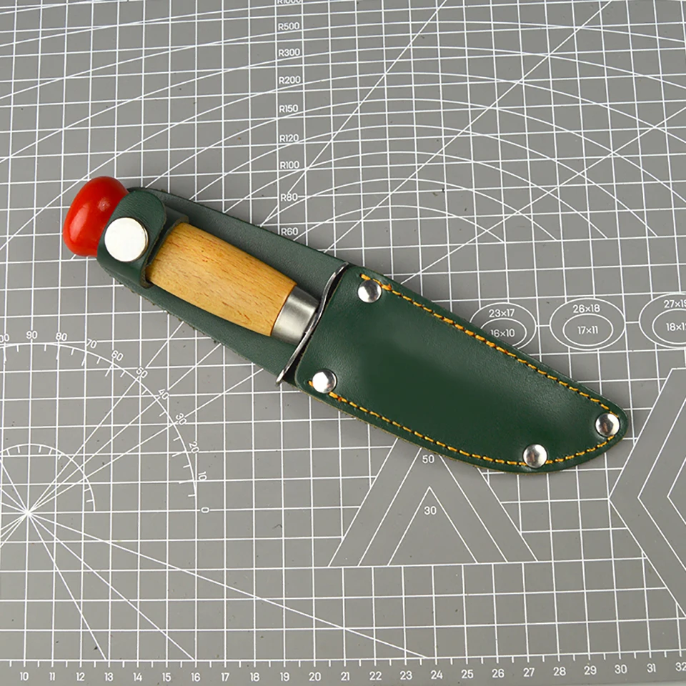 Норвежский классический уличный маленький нож с фиксированным лезвием, скандинавский нож Scandi с лезвием и ручкой из бука