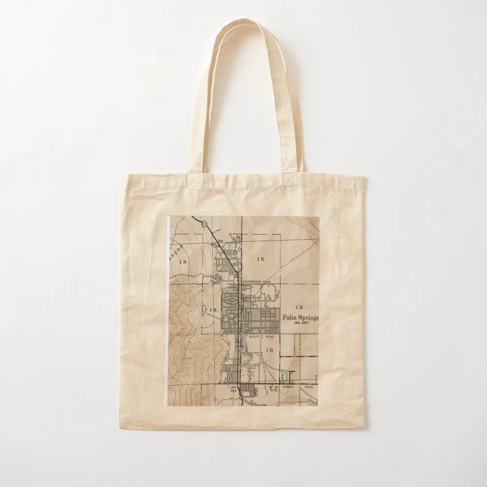 Vintage Map of Palm Springs California (1942) Tote Bag tote bags men free delivery bags women bag eco bag folding