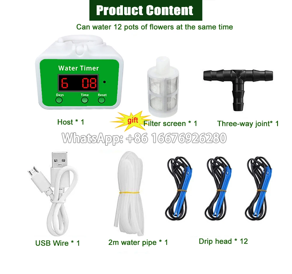 

Eshico Smart Intelligent Watering Machine Digital Irrigation System Garden Tools Water Timer Adjustable Sprinklers Rechargeable