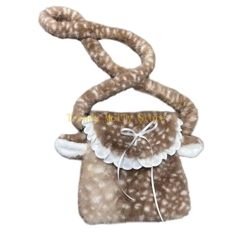 

N5KB Deer Shaped Purses Crossbody Bags Shoulder Bags Animal Purses Trendy Clutches Bags