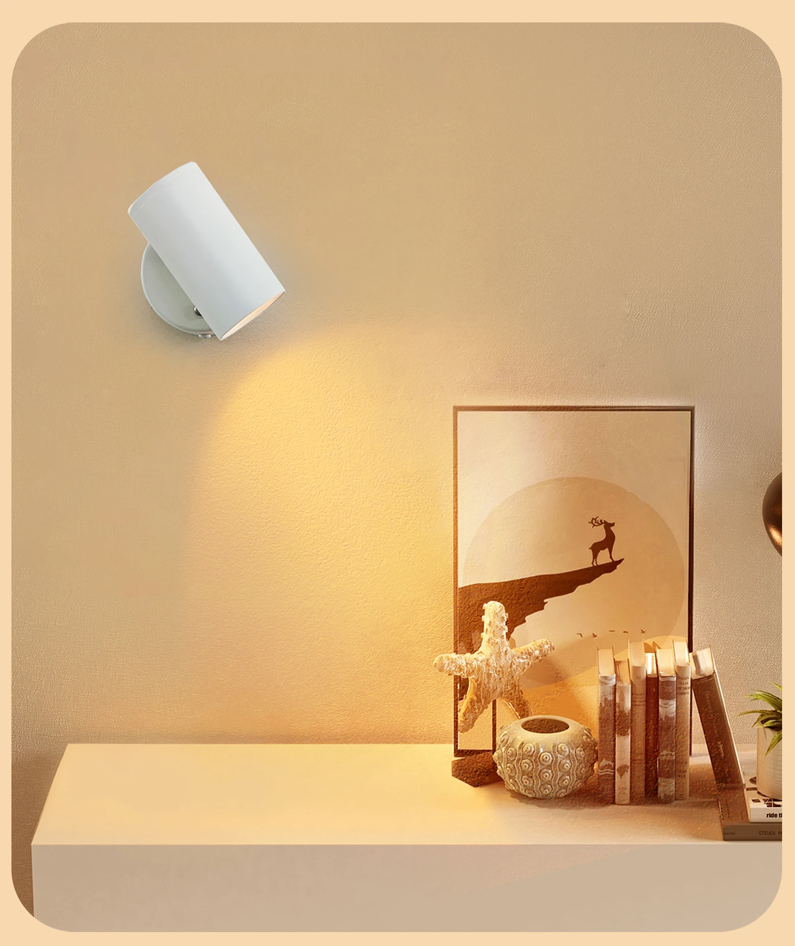 LED Modern Minimalist Remote Charging Wall Lamp 5200mAh Magnetic Suction Installation Touch 3-Color Bedroom Living Room Lighting