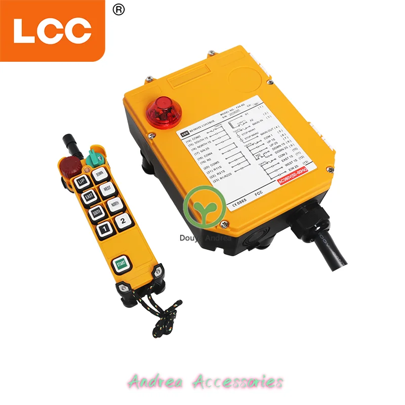 รีโมทคอนโทรลไร้สาย LCC F24-8D สำหรับเครน ตัวส่งและตัวรับสัญญาณ รีโมทคอนโทรลอุตสาหกรรมสำหรับเครน