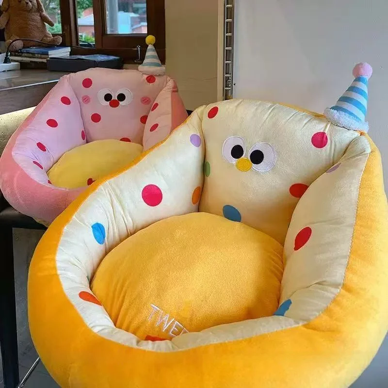 

Милый ленивый диван с окном, маленький Tat для девочек, мультяшный стул, Cuion, детская игрушка для чтения одного человека, кукла Plu