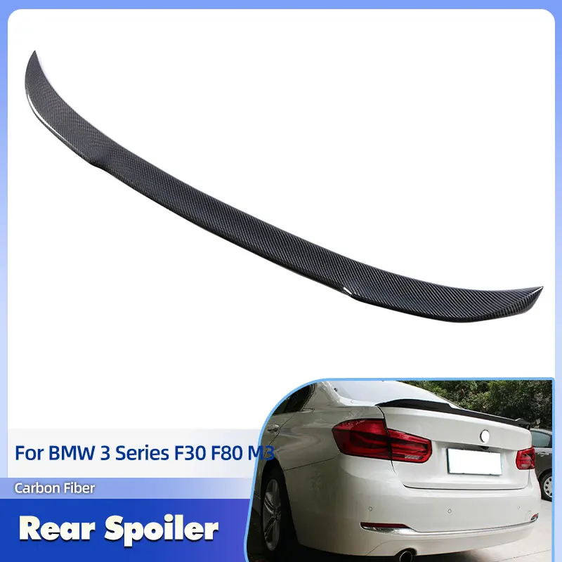 

Car Rear Trunk Spoiler Wings Full Carbon Fiber for BMW 3 Series F30 F80 M3 Sedan 2012-2017 Racing Rear Spoiler Boot Wing Lip