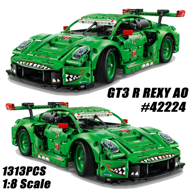 Technical 1313PCS 1:8 Scale GT3 Racing Car MOC Model Sport Car Advanced Construction Replica Exclusive Collectible Birthday Gift