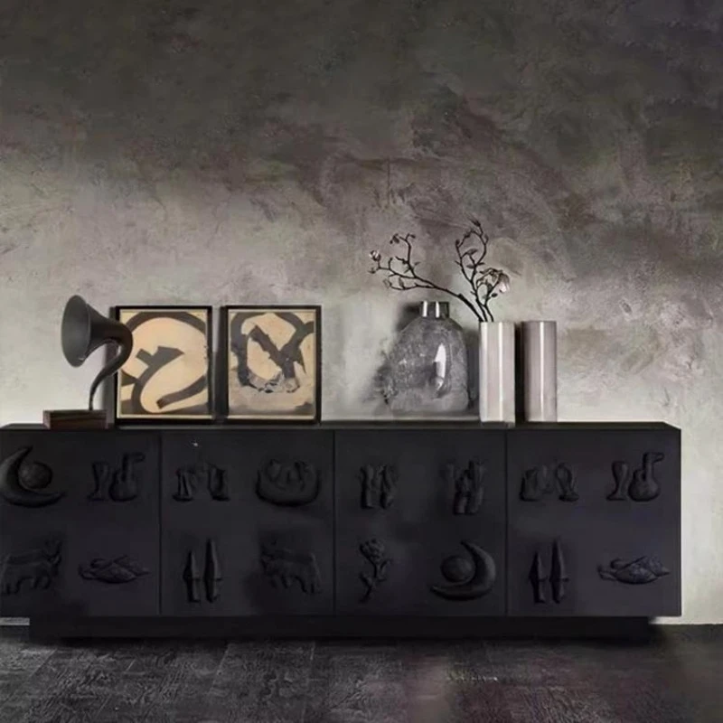 

Retro porch cabinet, carving art, home art, dining side cabinet